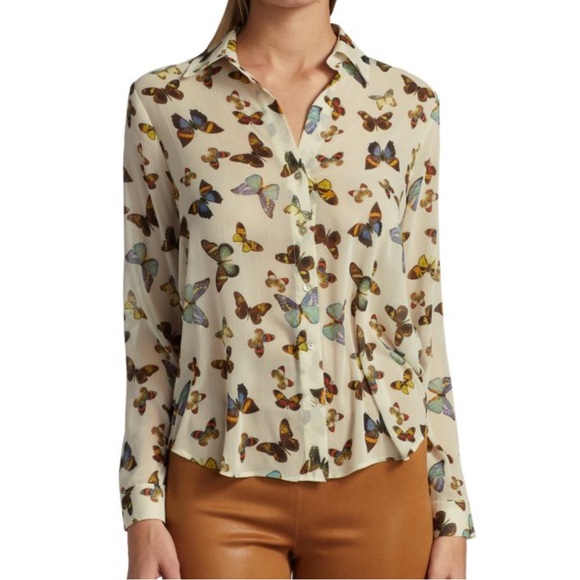 L'AGENCE Laurent Butterfly Blouse - Picture 1 of 7
